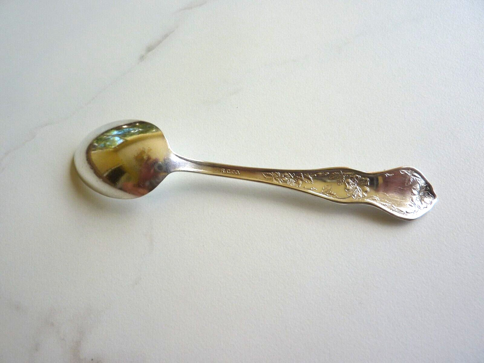 One Antique Silver Plate Spoon Rose 1900's by R.C. Co. Rogers Cutlery Company