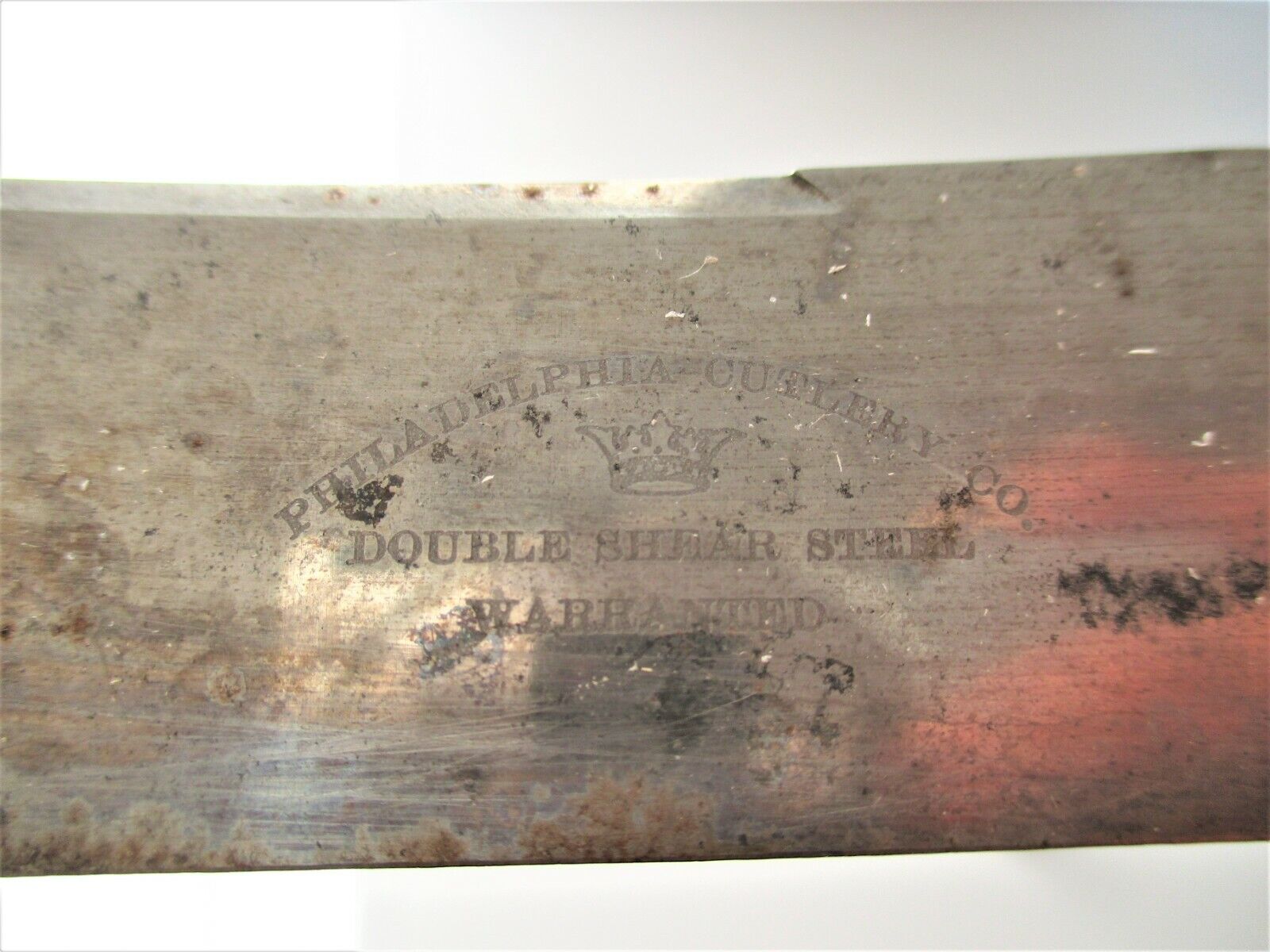 Vintage early 1900's Philadelphia Cutlery Co Carving Set Knife Fork Stag Handle
