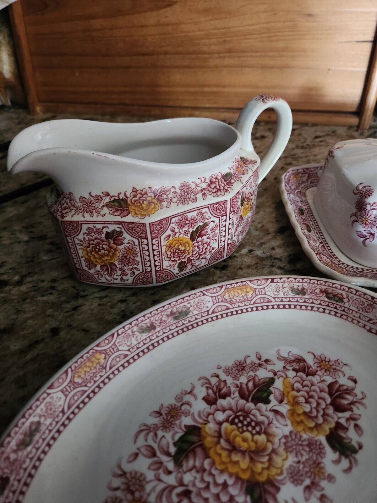 Staffordshire Ironstone "Canterbury" Serveware Hand Engraved by Ridgway
