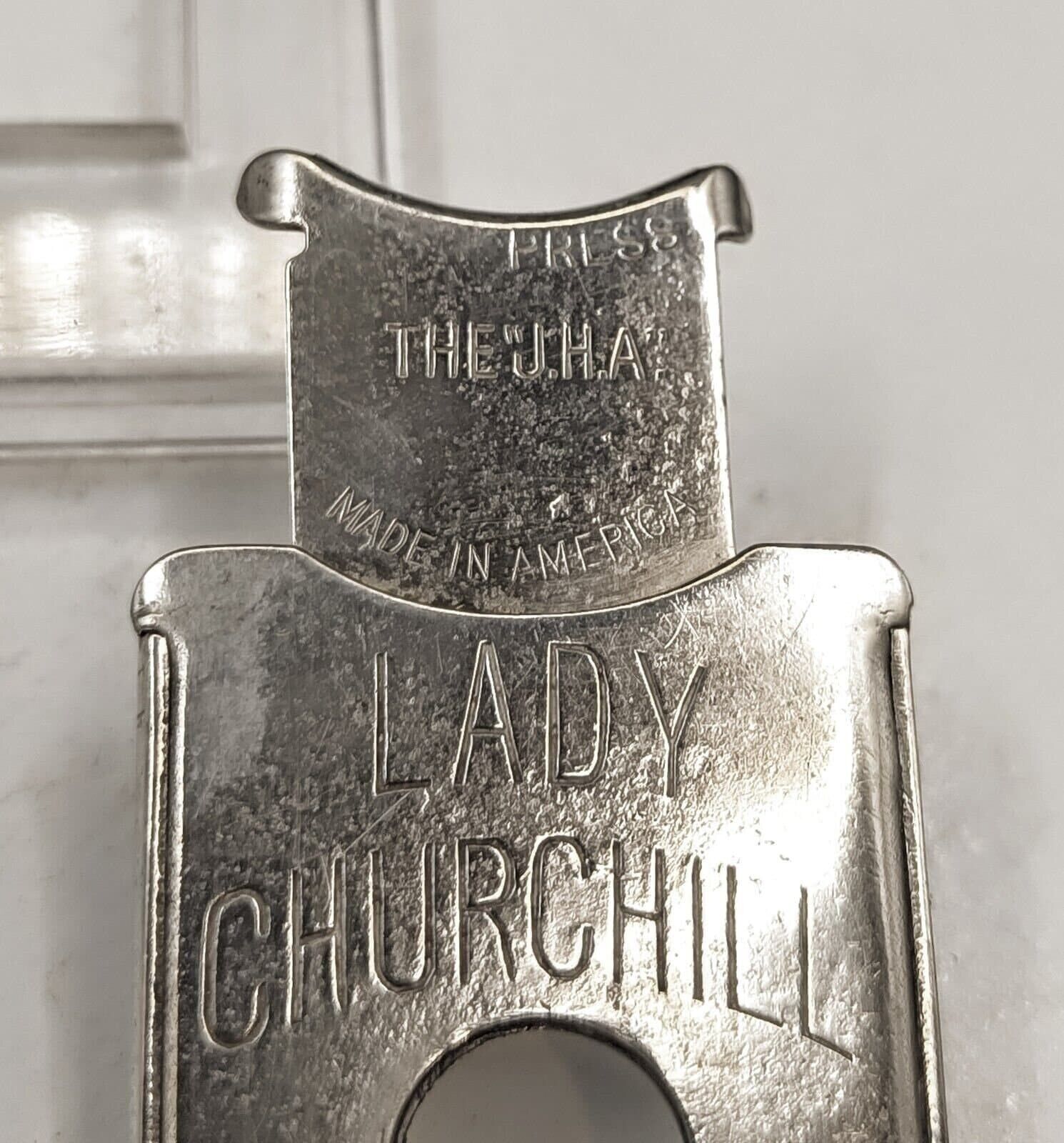 Antique Lady Churchill Guillotine Pocket Cigar Cutter Early 1900's Working Order