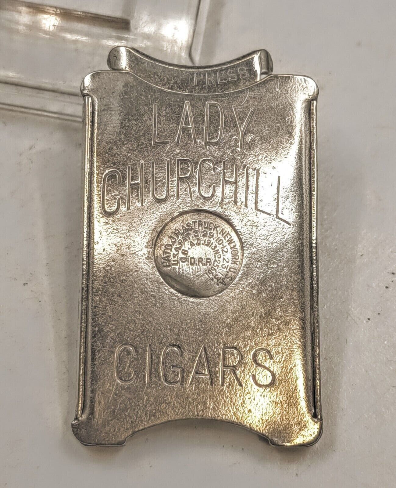 Antique Lady Churchill Guillotine Pocket Cigar Cutter Early 1900's Working Order