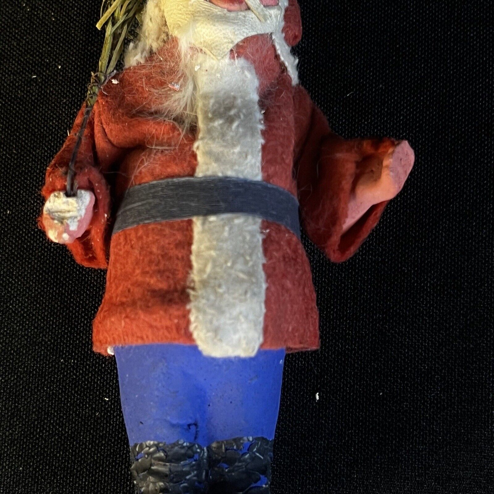 ANTIQUE GERMAN  WOOD CUTTER  SANTA  CANDY CONTAINER 1900s PRE-OWNED