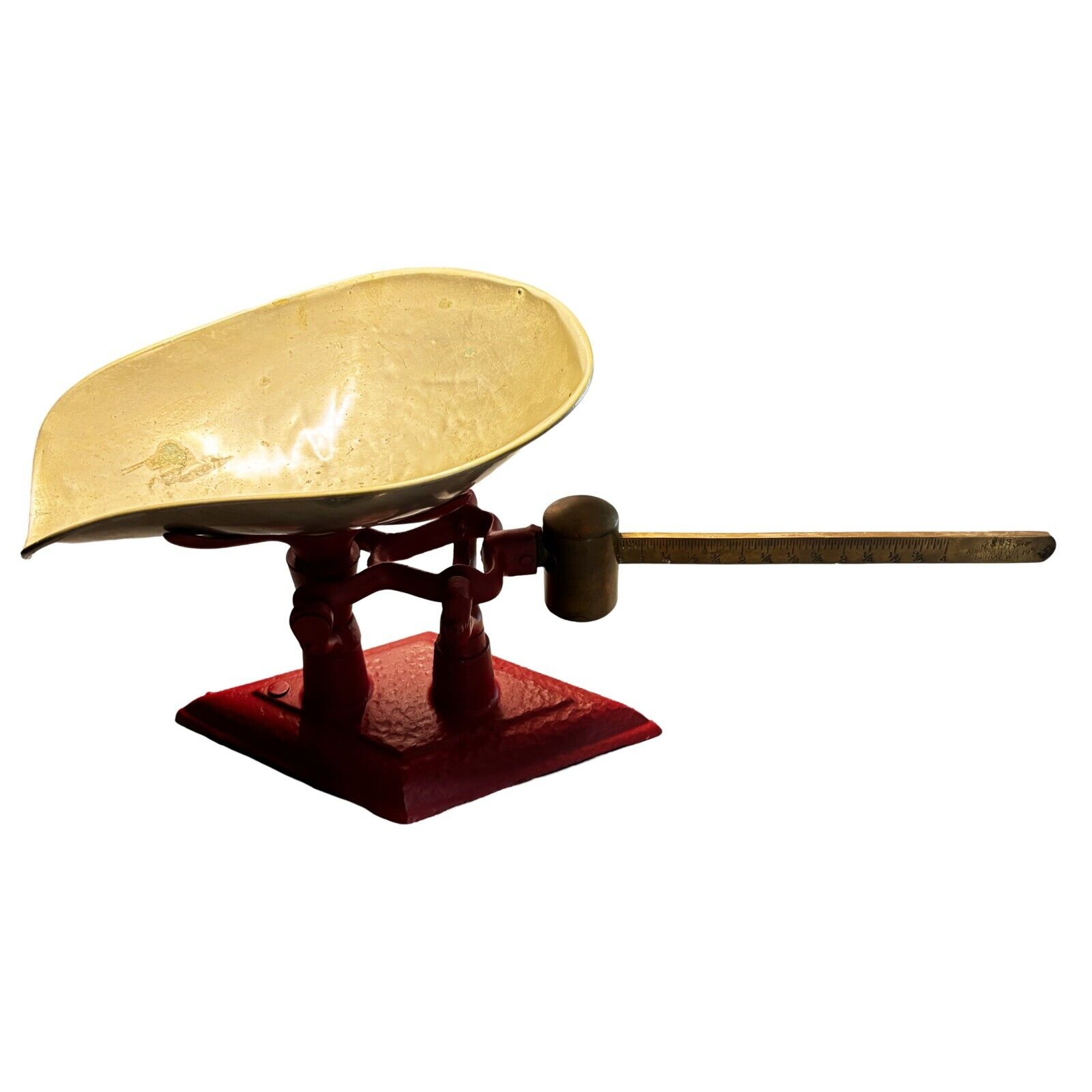 Antique American Scale Iron & Brass Antique From General Store Union City 1900s