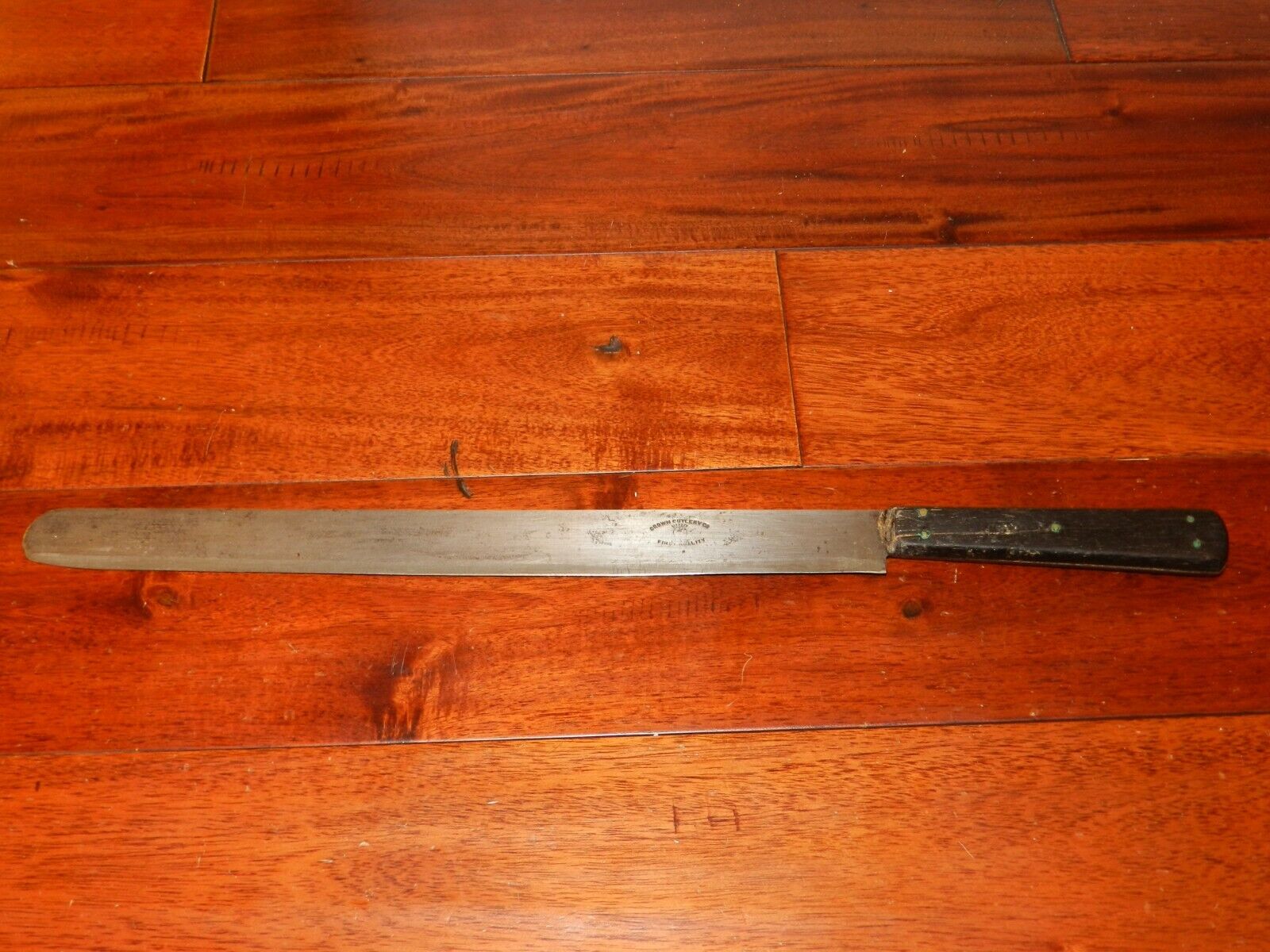 RARE 1900s Antique 14" Blade CROWN CUTLERY *** Knife FRANCE