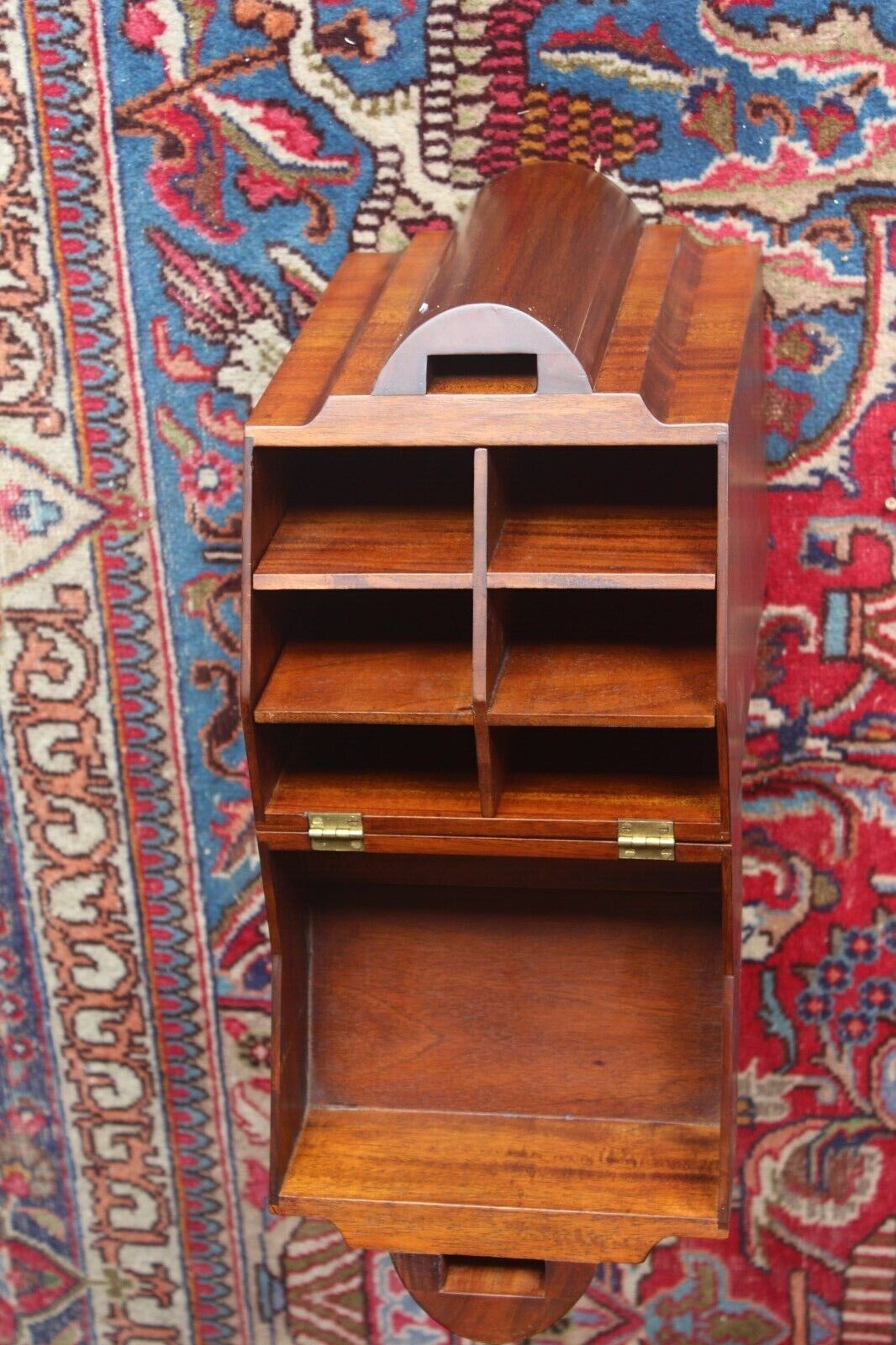 New Georgian Wood Knife Cutlery Box 6 Compartments Repo of 1800s
