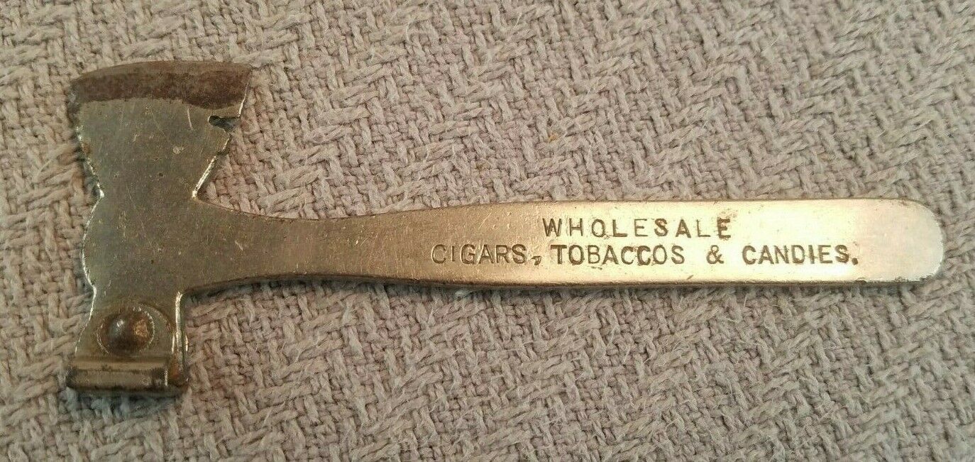 Circa 1900s  Lipschutz's 44 Cigars Harry Kenyon Cigar cutter Axe candy hammer 