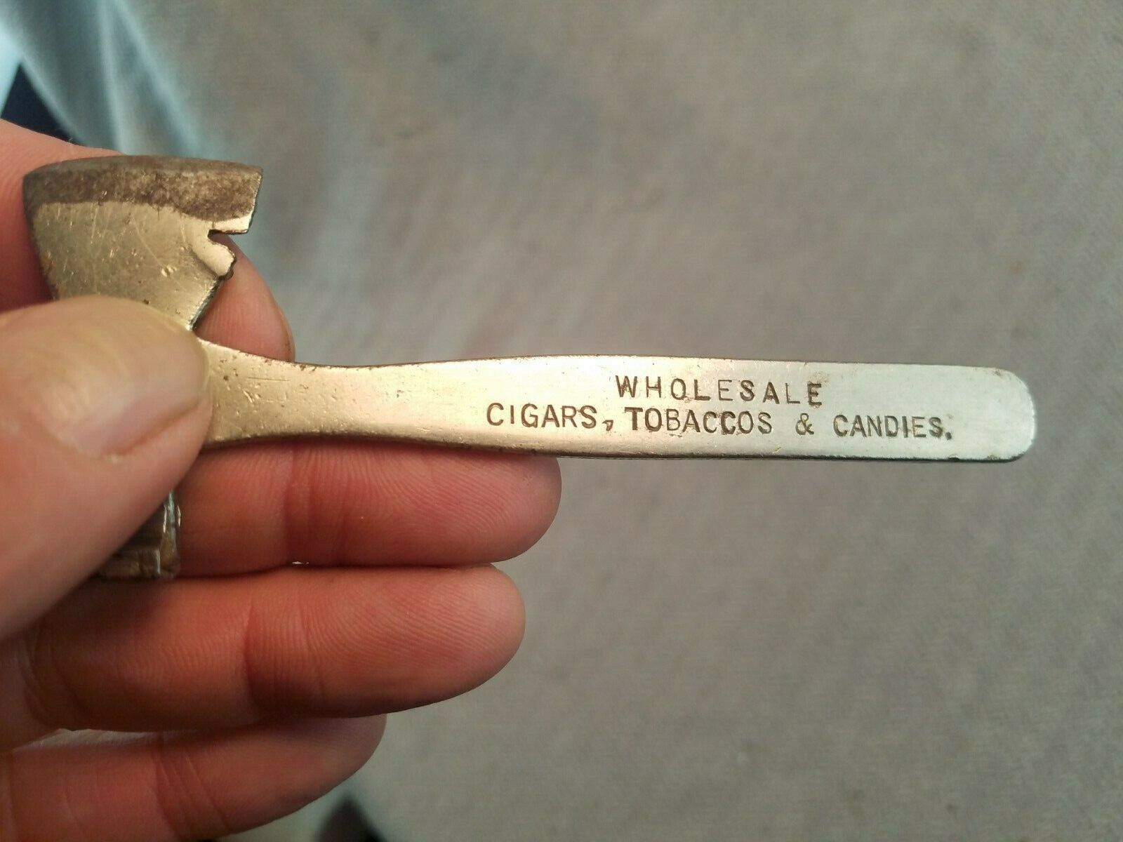 Circa 1900s  Lipschutz's 44 Cigars Harry Kenyon Cigar cutter Axe candy hammer 
