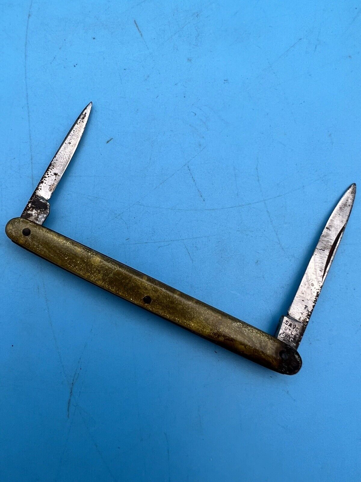 VTG Early 1900’s Germania Cutlery Company Pocket Knife Savoy Yellow New York