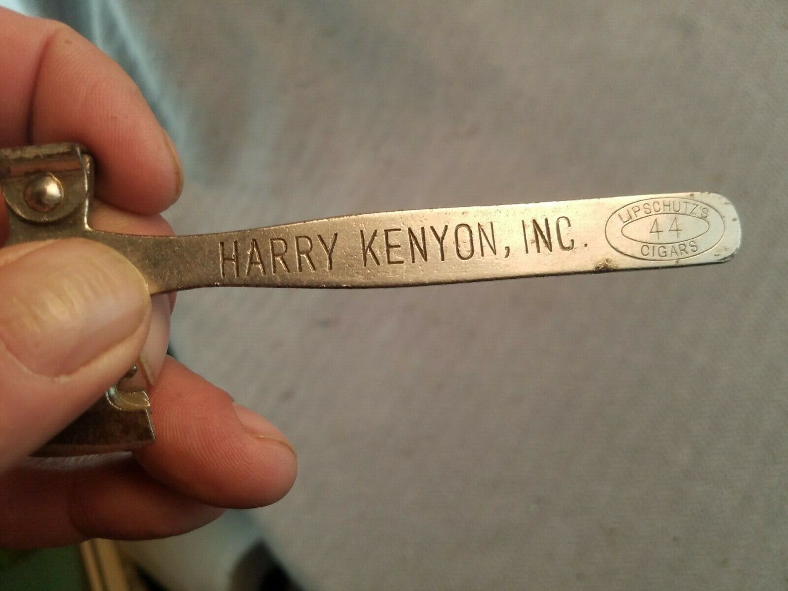 Circa 1900s  Lipschutz's 44 Cigars Harry Kenyon Cigar cutter Axe candy hammer 