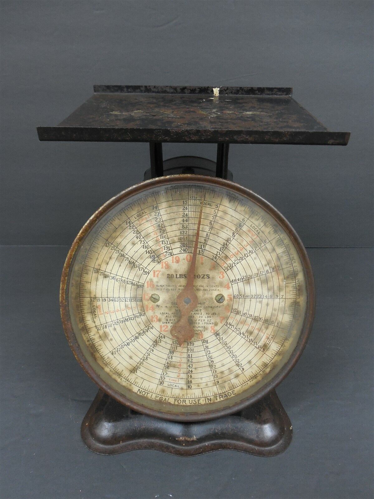 Antique Early 1900s American Cutlery Postal Scale 1-20#