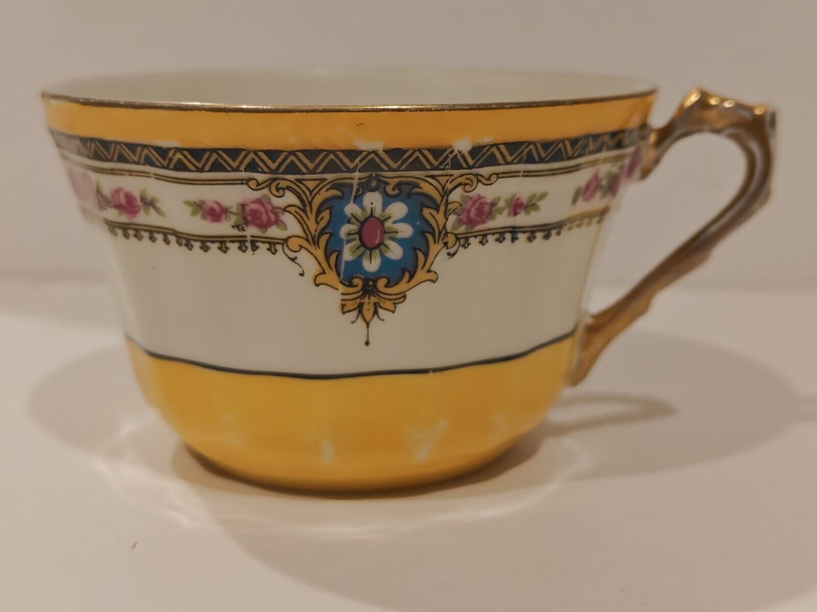 LS & S Limoges France Gold Gilt Porcelain Tea Cup Only Vintage Early 1900s
