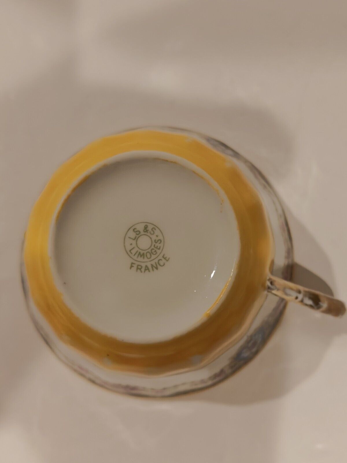 LS & S Limoges France Gold Gilt Porcelain Tea Cup Only Vintage Early 1900s