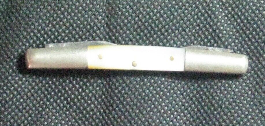 Antique Vintage Pocket Knife 1900s Waltham Cutlery 2 Blade Quill Style M O Pearl