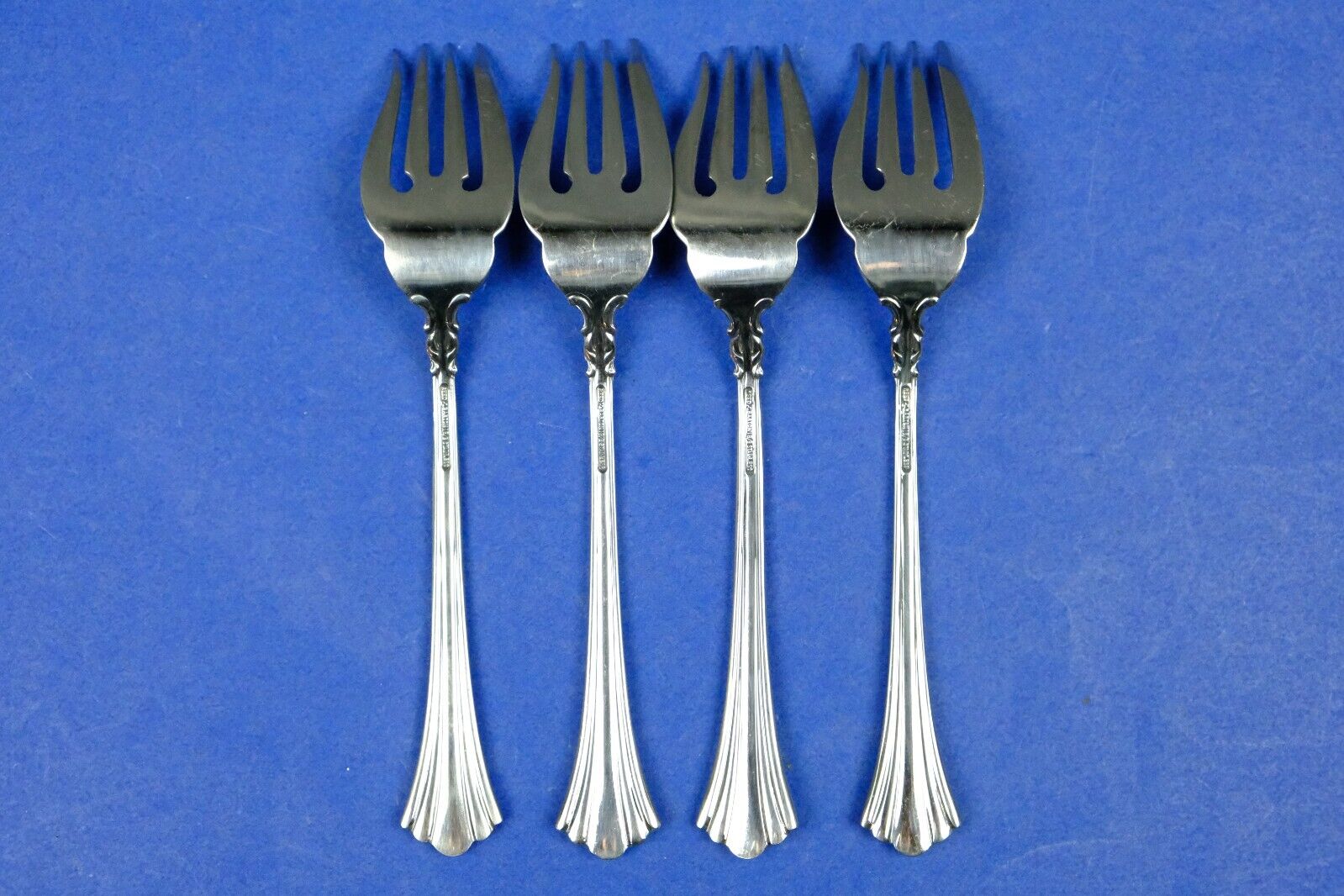 4 x Reed Barton 1800 Stainless 18/8 Salad Forks 6 1/2” Japan
