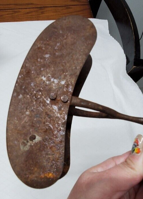 Antique Vintage Dual Blade Wood Handle Metal Pastry Dough Cutter OLD Primitive