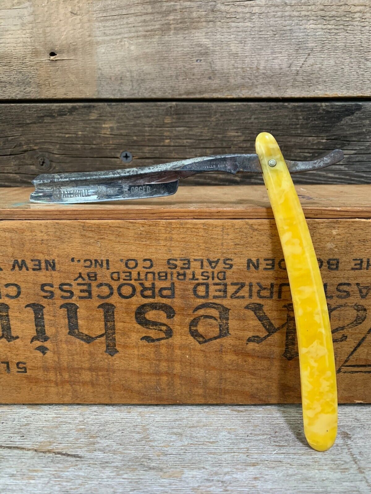 Antique 1900s Waterville Cutlery Co., Waterville Hand Forged Straight Razor