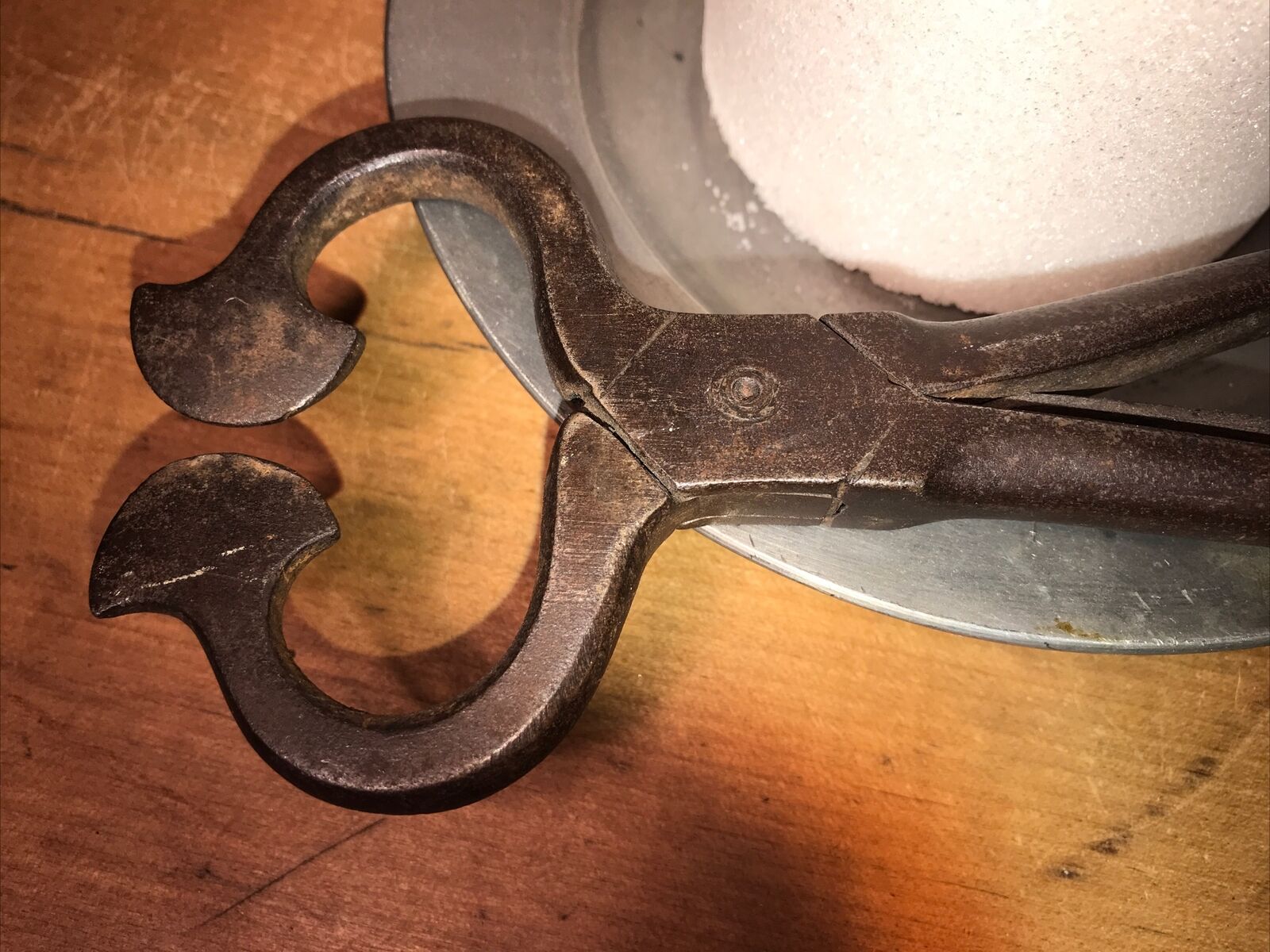 Antique 1800s Sugar Nippers/Cutter 8-1/8” L Hand Forged Iron Complete And Choice