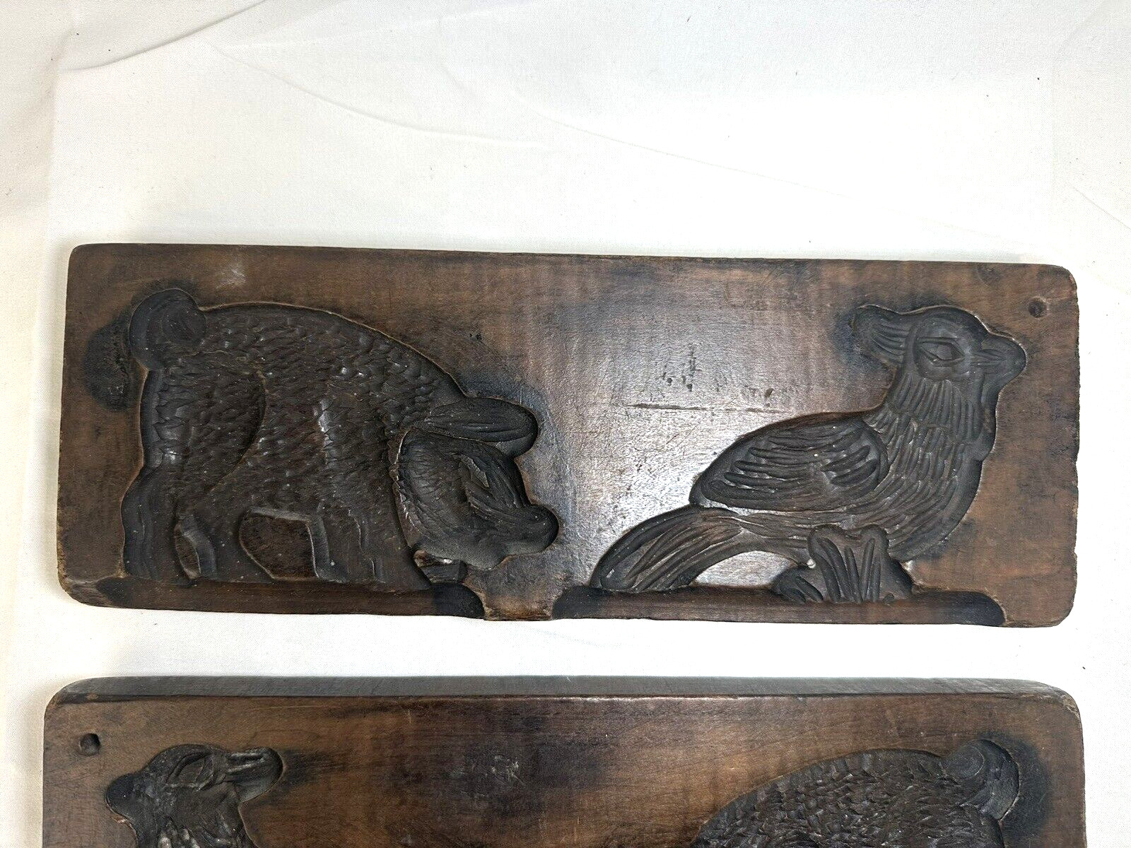 A Pair of Antique Rare Collectible Primitive Cookie Biscuits Molds 1800’s B18