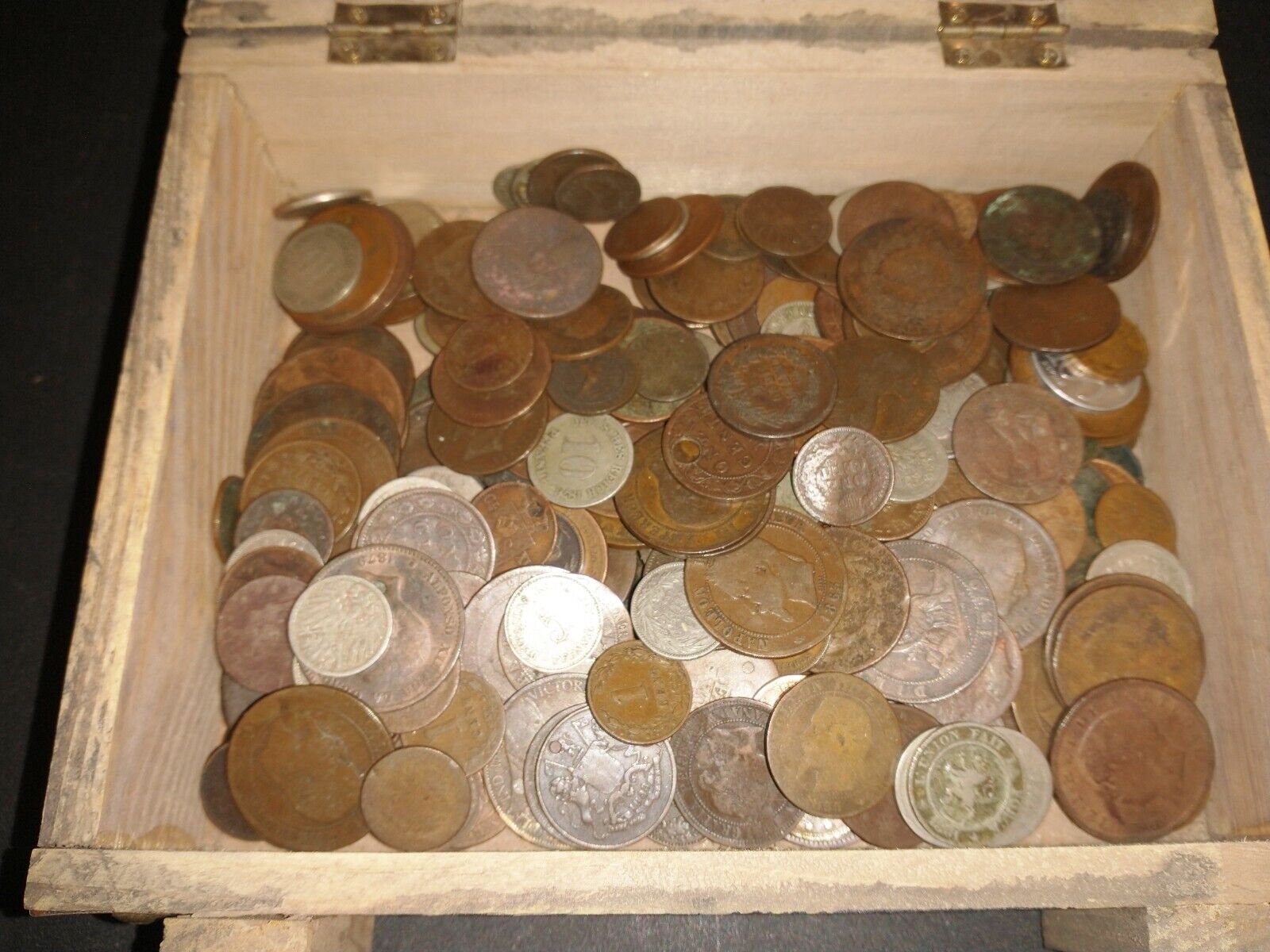 Huge Lot of 200+ Old Antique World Foreign Coins 1700s-1900s Mostly 1800s