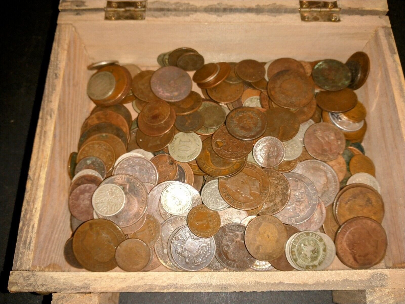 Huge Lot of 200+ Old Antique World Foreign Coins 1700s-1900s Mostly 1800s