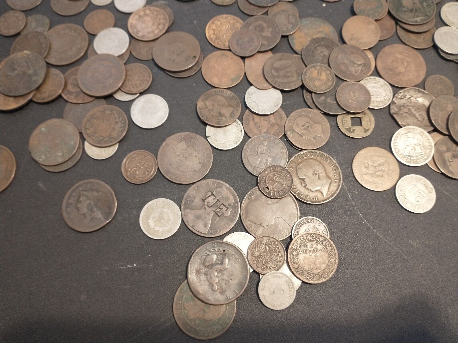 Huge Lot of 200+ Old Antique World Foreign Coins 1700s-1900s Mostly 1800s