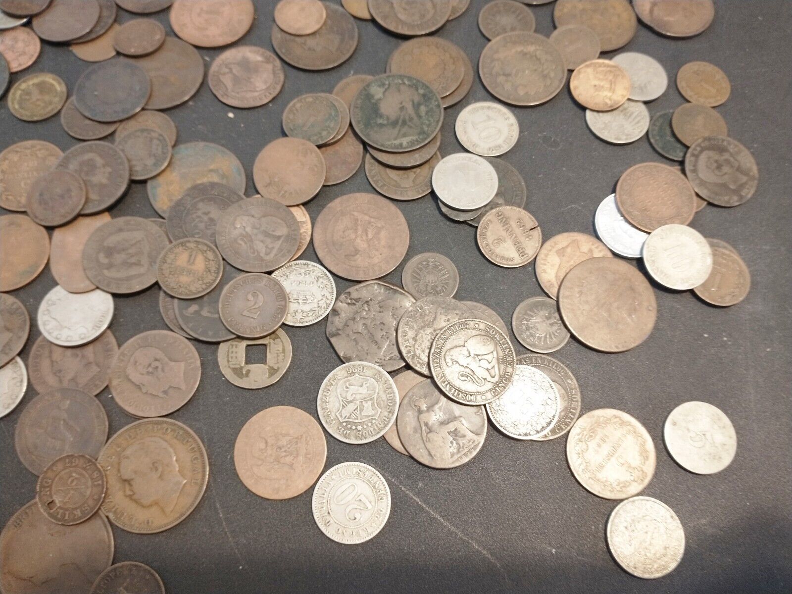 Huge Lot of 200+ Old Antique World Foreign Coins 1700s-1900s Mostly 1800s