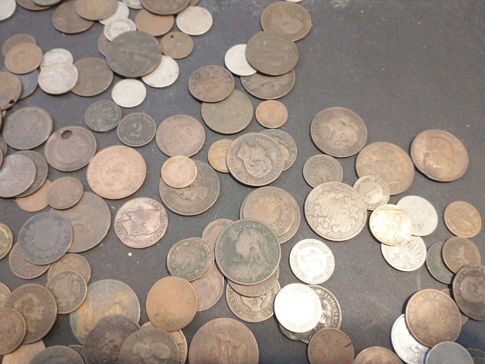Huge Lot of 200+ Old Antique World Foreign Coins 1700s-1900s Mostly 1800s