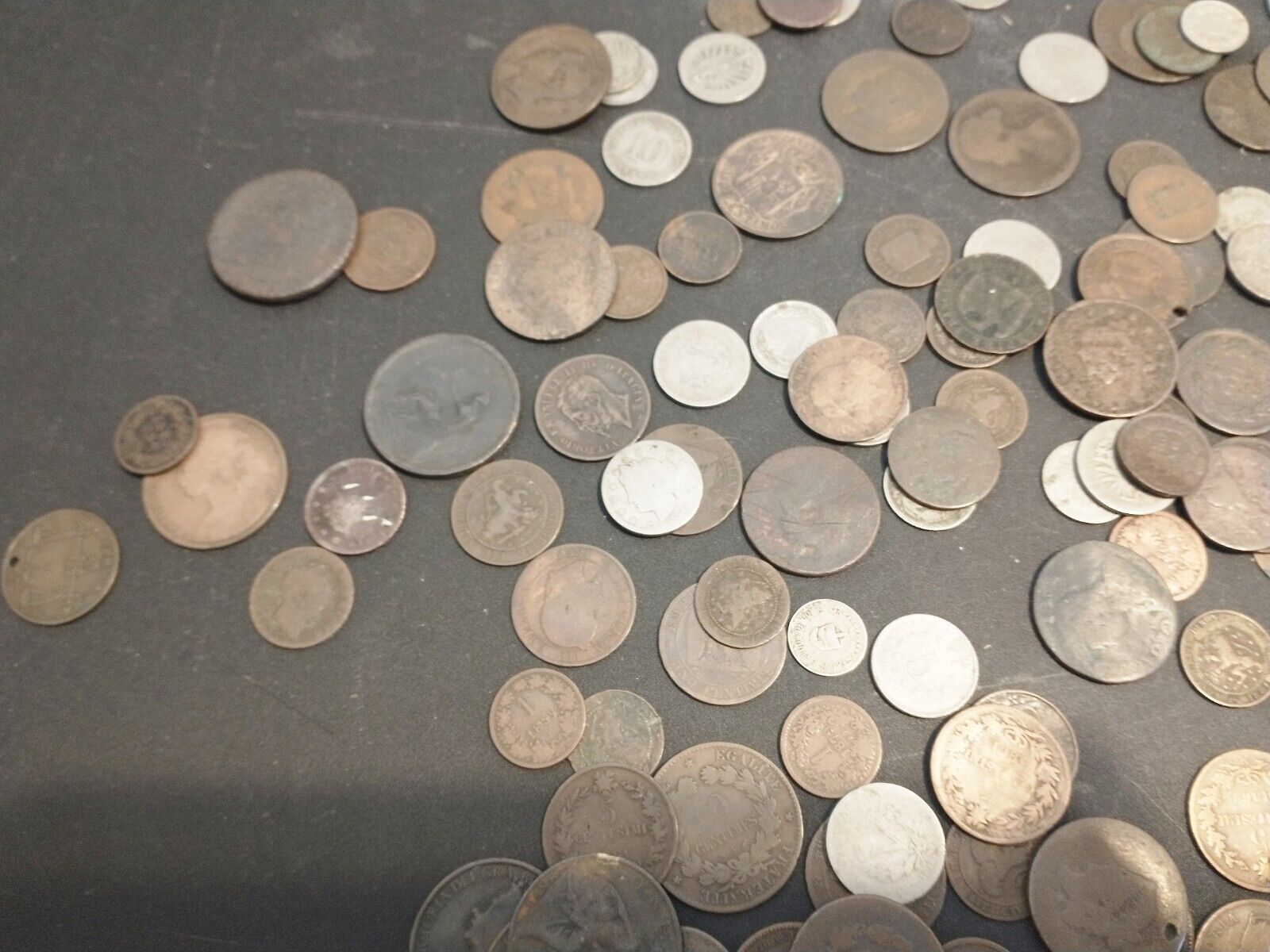 Huge Lot of 200+ Old Antique World Foreign Coins 1700s-1900s Mostly 1800s