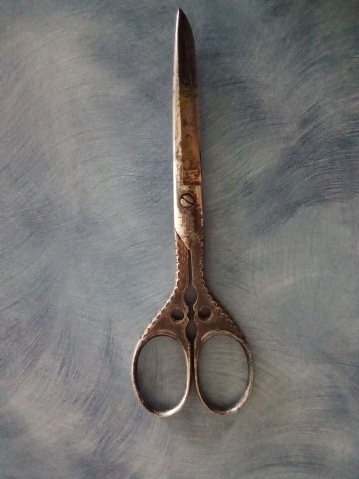 1800's Antique engraved Scissors - finely detailed by Howard Cutlery Co. Germany