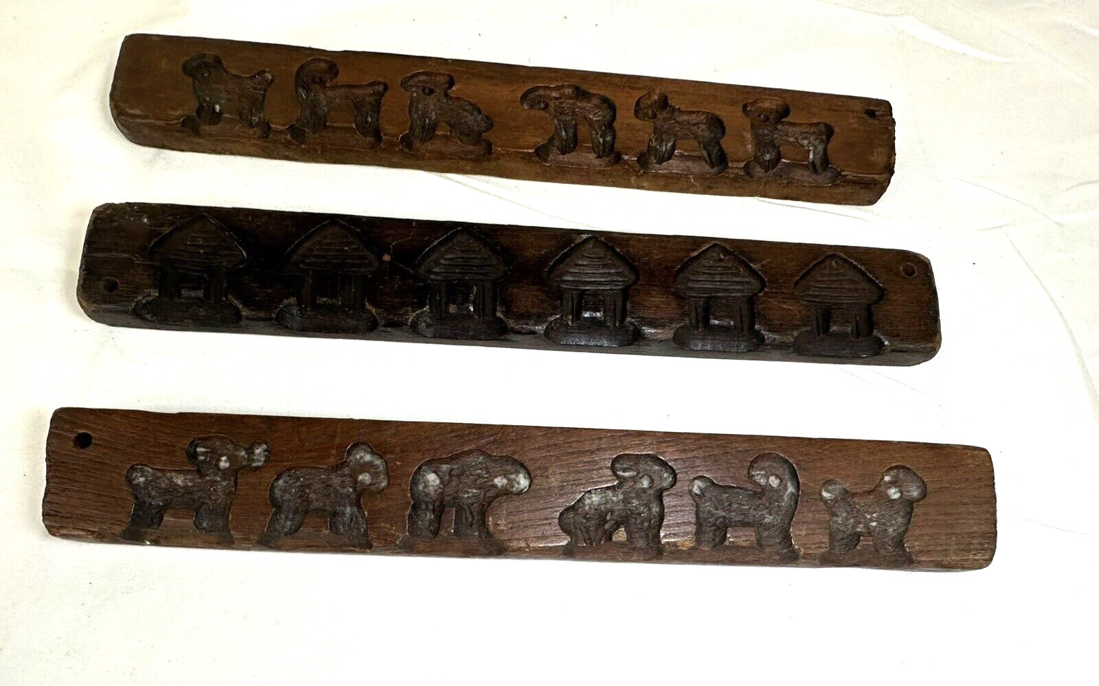 Antique Rare Collectible Primitive Cookie Biscuits Molds, Early 1800’s B18