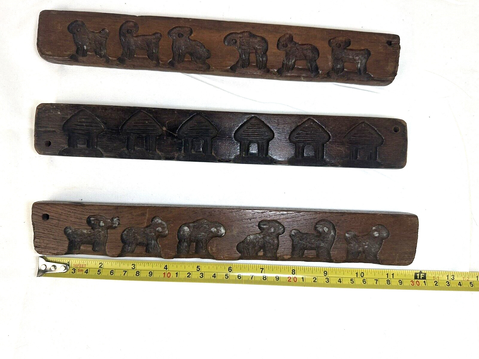 Antique Rare Collectible Primitive Cookie Biscuits Molds, Early 1800’s B18