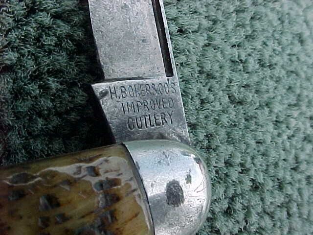 Vintage H. BOKER & CO'S IMPROVED CUTLERY Equal End Pocket Knife 1800s Antique