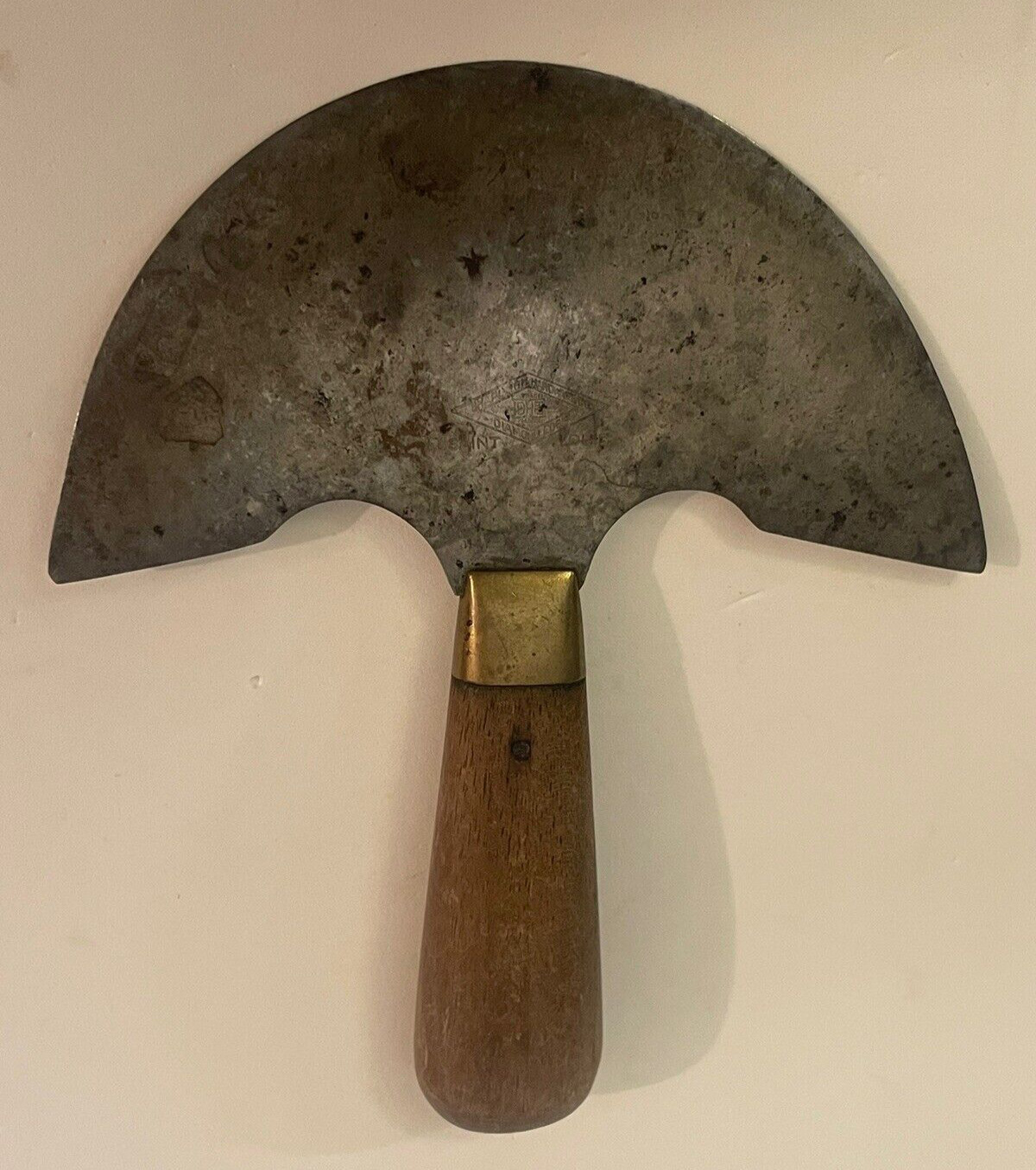 ANTIQUE ROUND HEAD LEATHER KNIFE DIAMOND EDGE SHAPLEIGH HARDWARE 1800'S🌺🌺