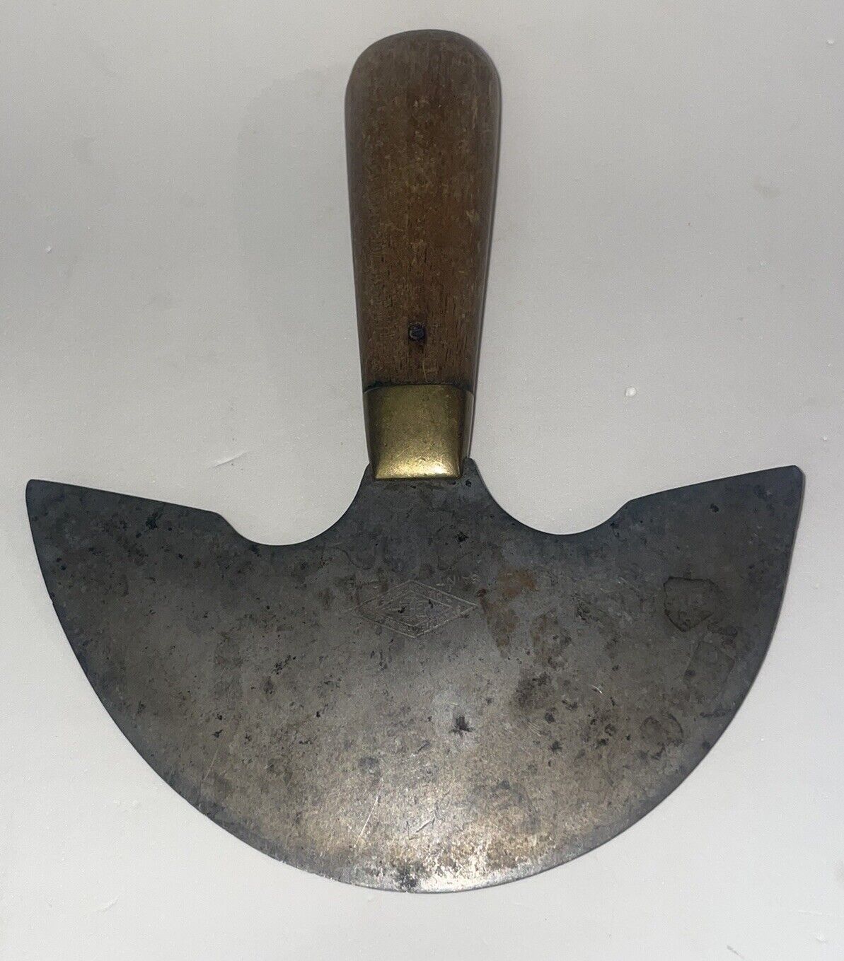 ANTIQUE ROUND HEAD LEATHER KNIFE DIAMOND EDGE SHAPLEIGH HARDWARE 1800'S🌺🌺