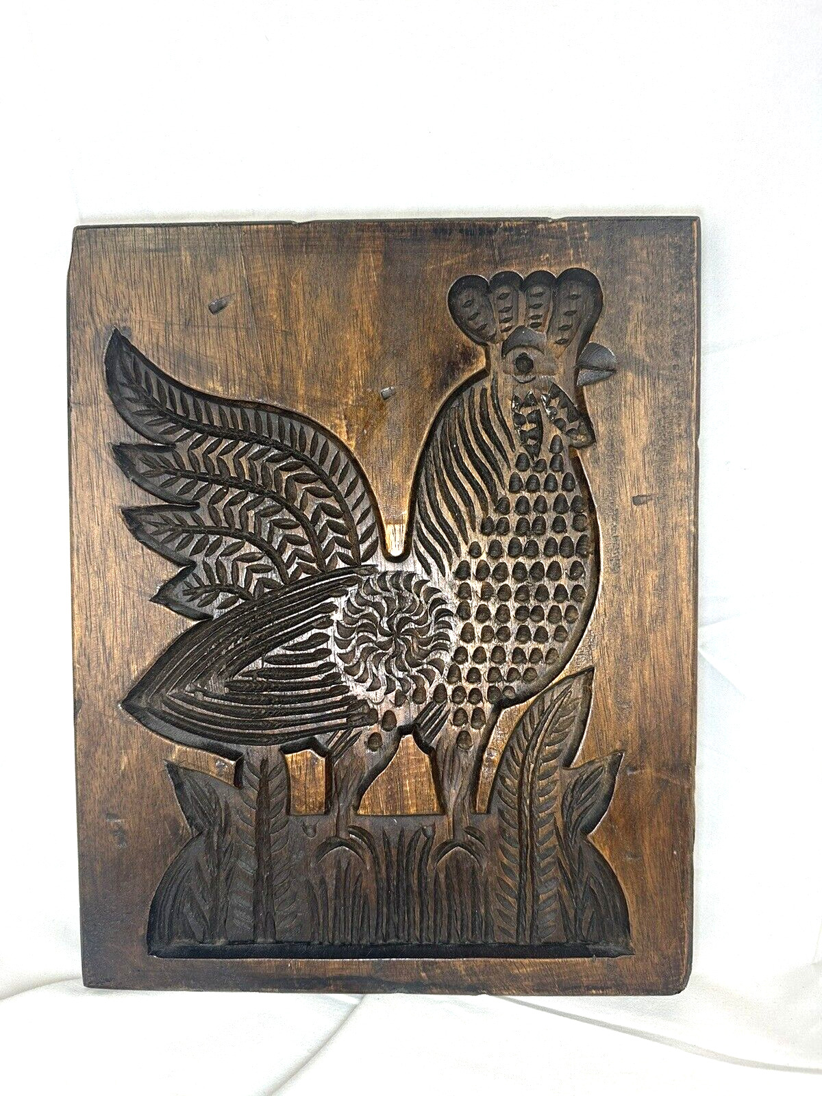 Antique Rare Collectible Primitive Cookie Mold Rooster, Early 1800’s B18