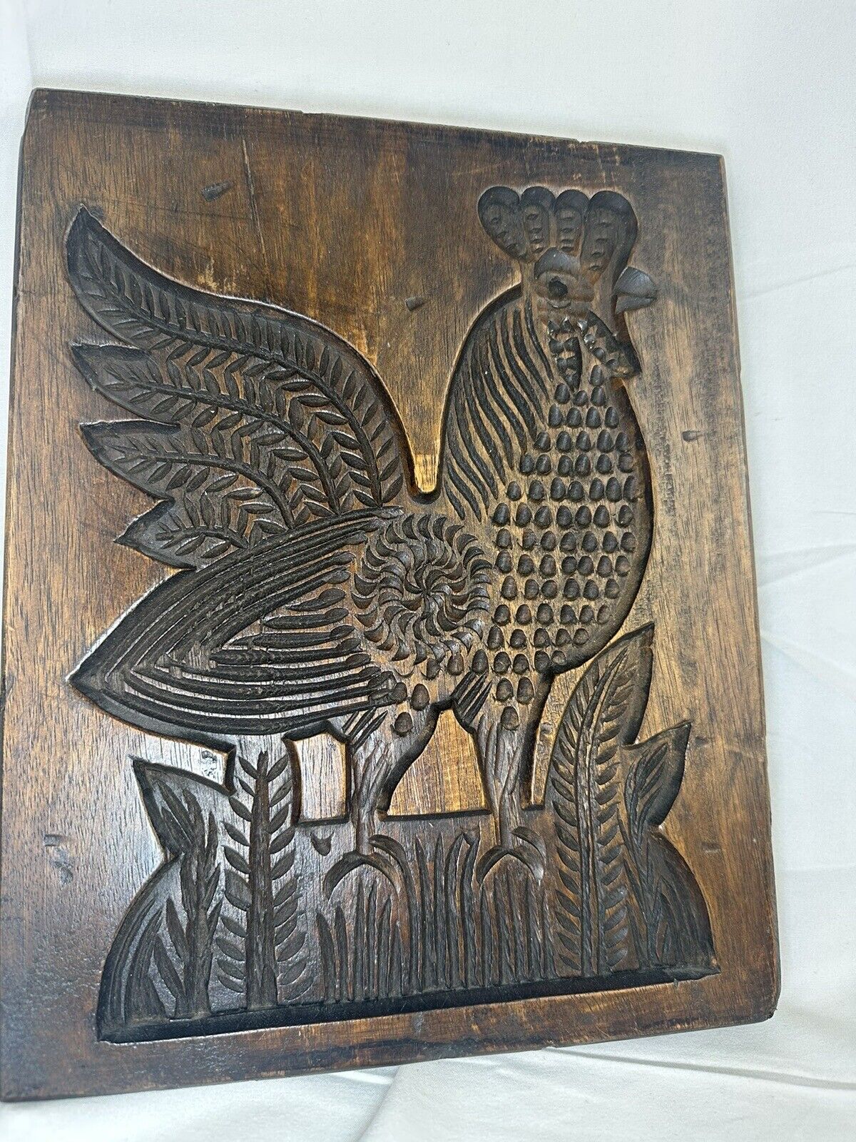 Antique Rare Collectible Primitive Cookie Mold Rooster, Early 1800’s B18