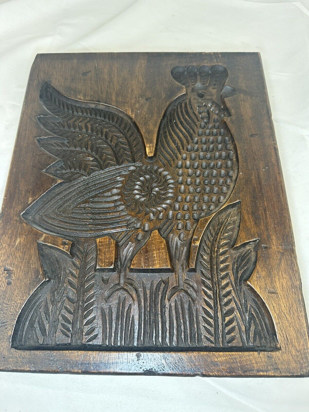 Antique Rare Collectible Primitive Cookie Mold Rooster, Early 1800’s B18