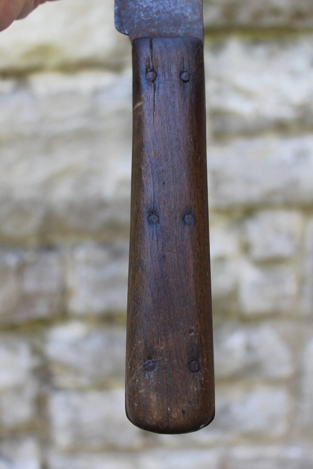 Primitive 1800's primitive butcher knife antique OLD long 23 3/4" HAND FORGED