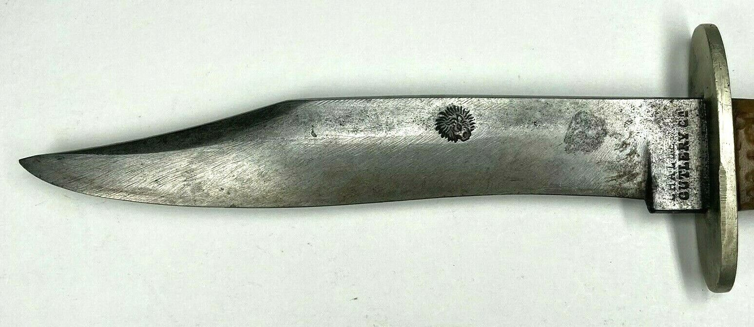 Vintage Challenge Cutlery Co Bowie Hunting Knife Late 1800s Approx. 9.5" Overall