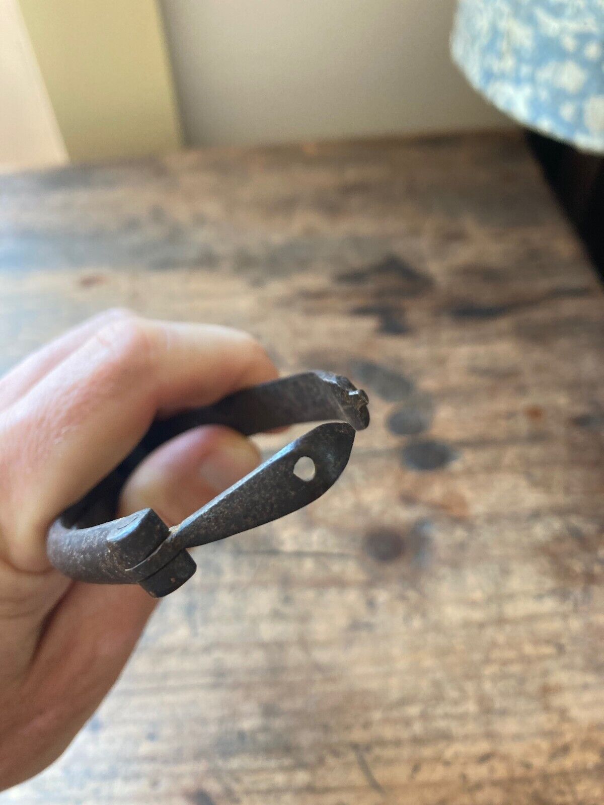 Rare! Antique 18th C Wrought Iron Decorative Sugar Cutter Primitive Kitchen