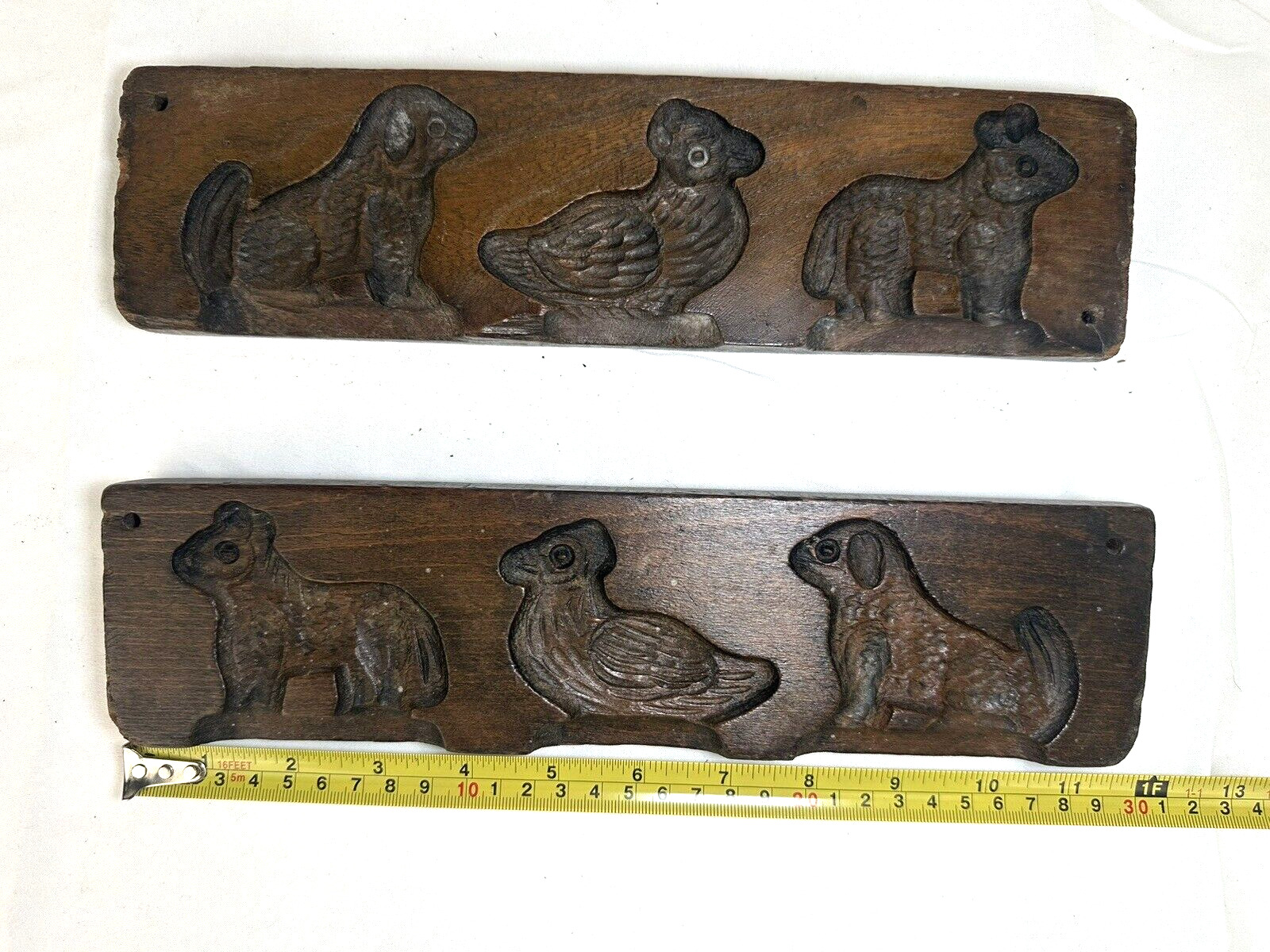 Set of 3 Antique Rare Collectible Primitive Cookie Biscuits Molds 1800’s B18