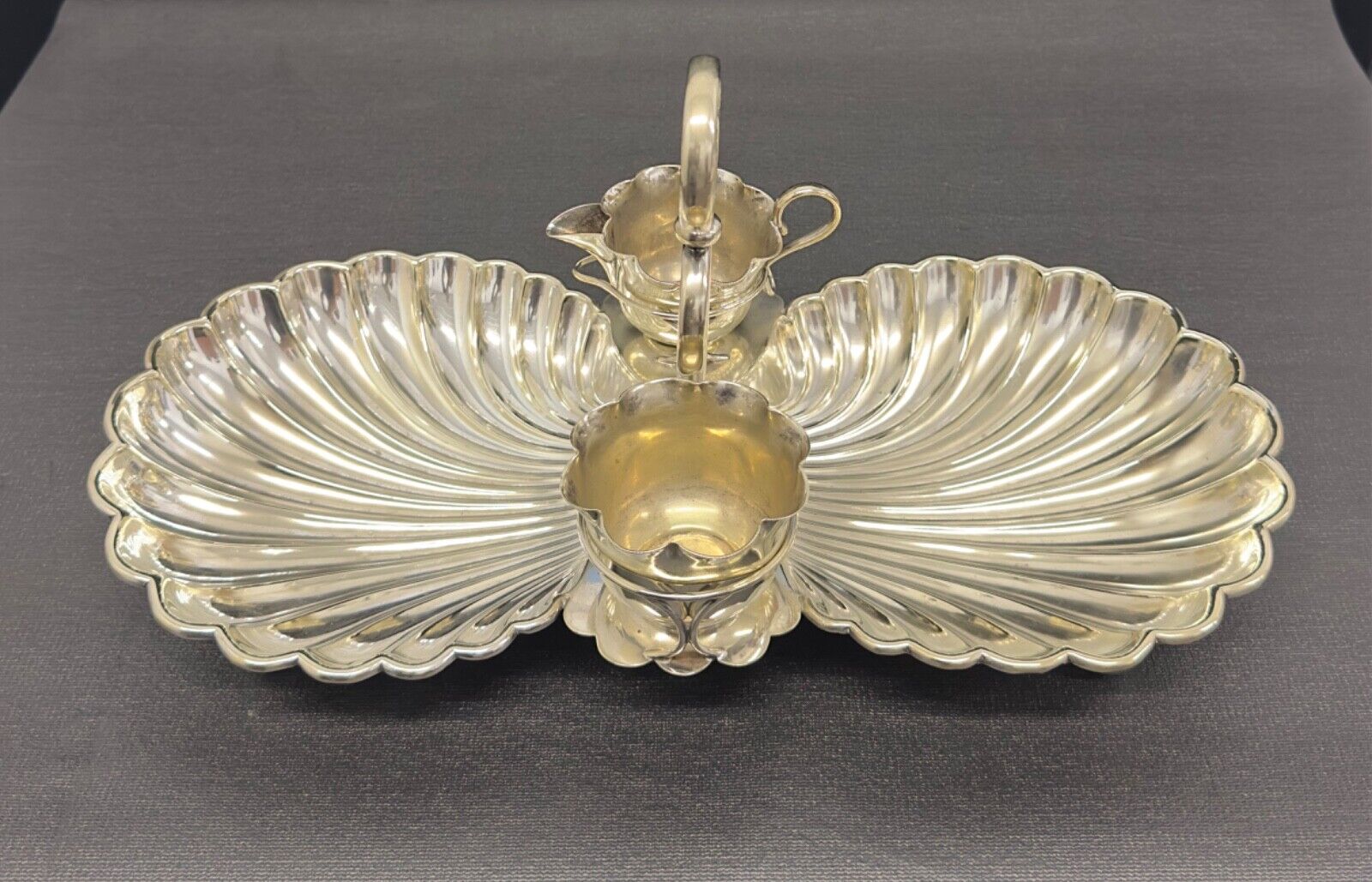 Late 1800’s Antique English Silver Plated Strawberry Set by Daniel & Arter