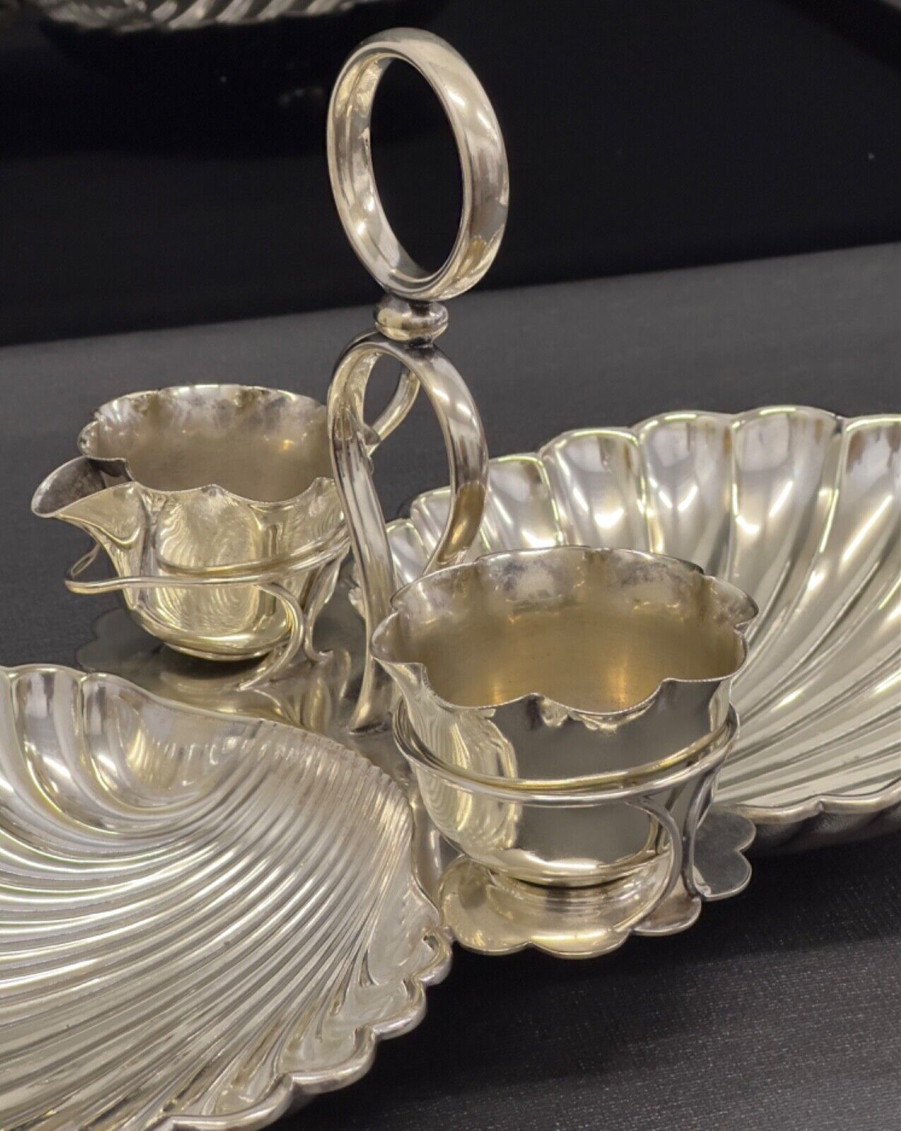 Late 1800’s Antique English Silver Plated Strawberry Set by Daniel & Arter