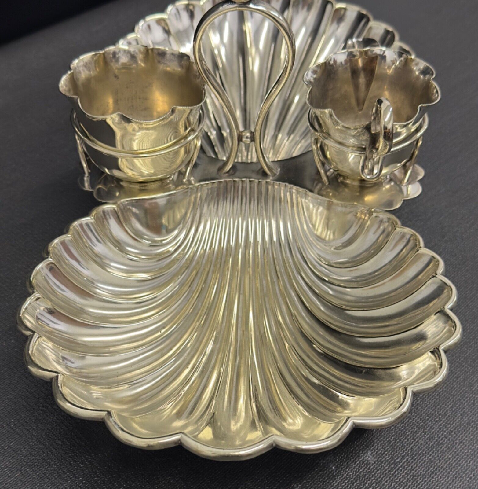 Late 1800’s Antique English Silver Plated Strawberry Set by Daniel & Arter