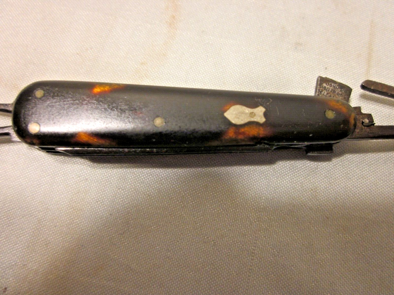 Antique *JOHN S. HOLLER & Co. Gelerrated Cutlery* Multi tools Pocket knife 1900s