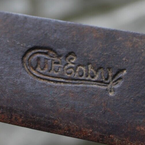 Primitive 1800's "CUT EASY" butcher knife antique OLD long 23 1/2" HAND FORGED
