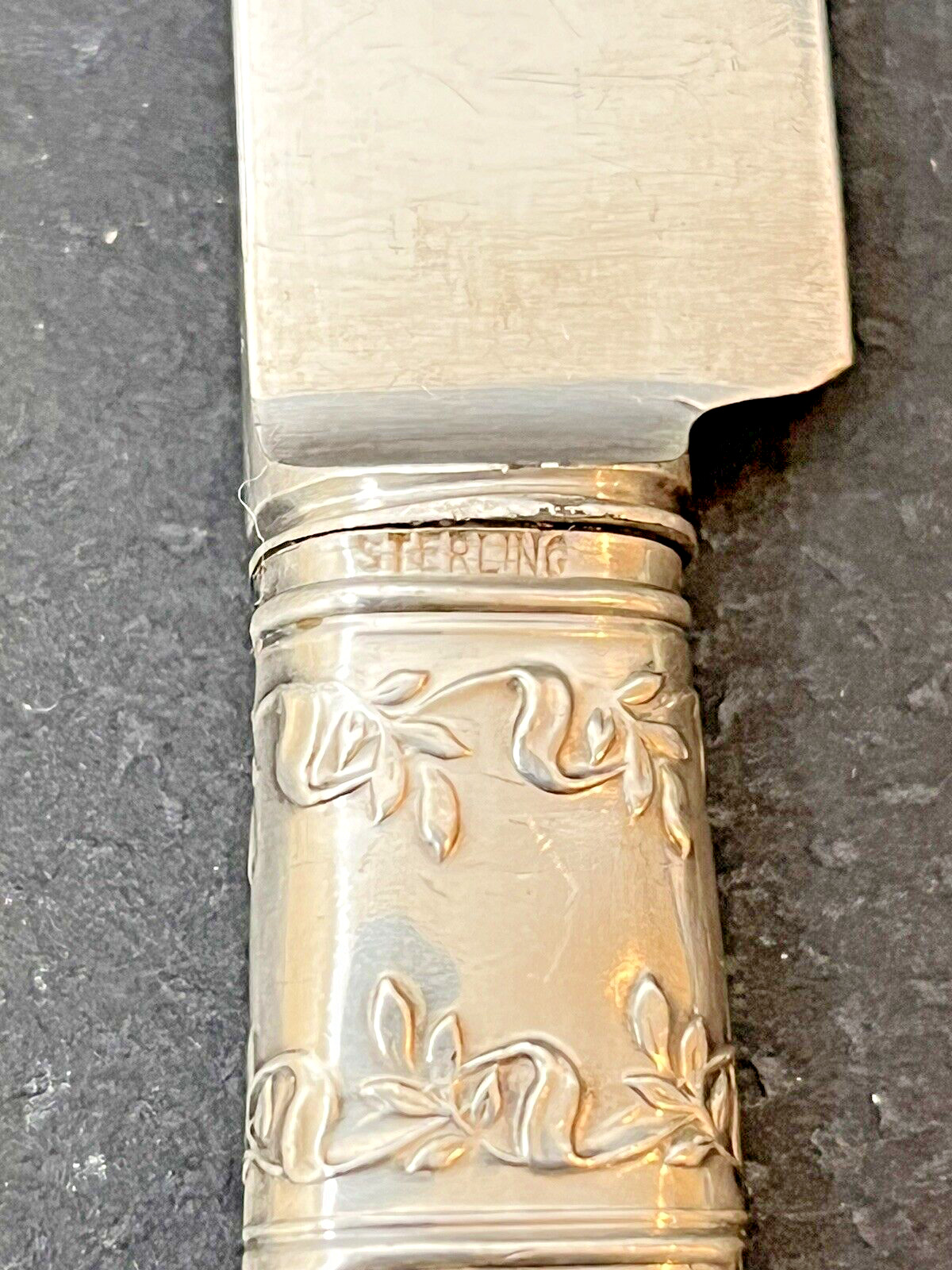 Antique Mother Of Pearl Handles Fish Cutlery Set W/Box As By Landers 1900's   ML