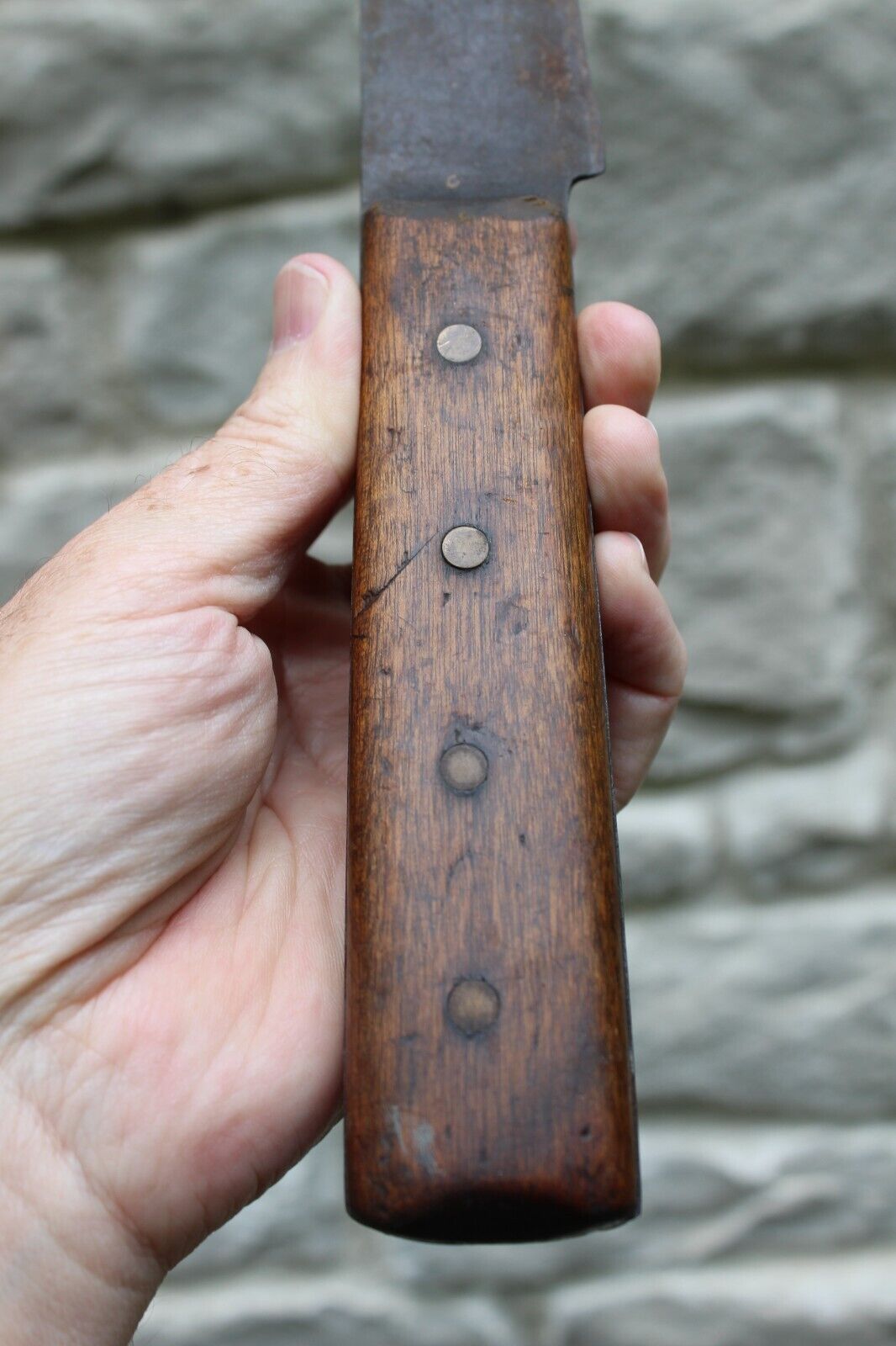 Primitive 1800's "CUT EASY" butcher knife antique OLD long 23 1/2" HAND FORGED