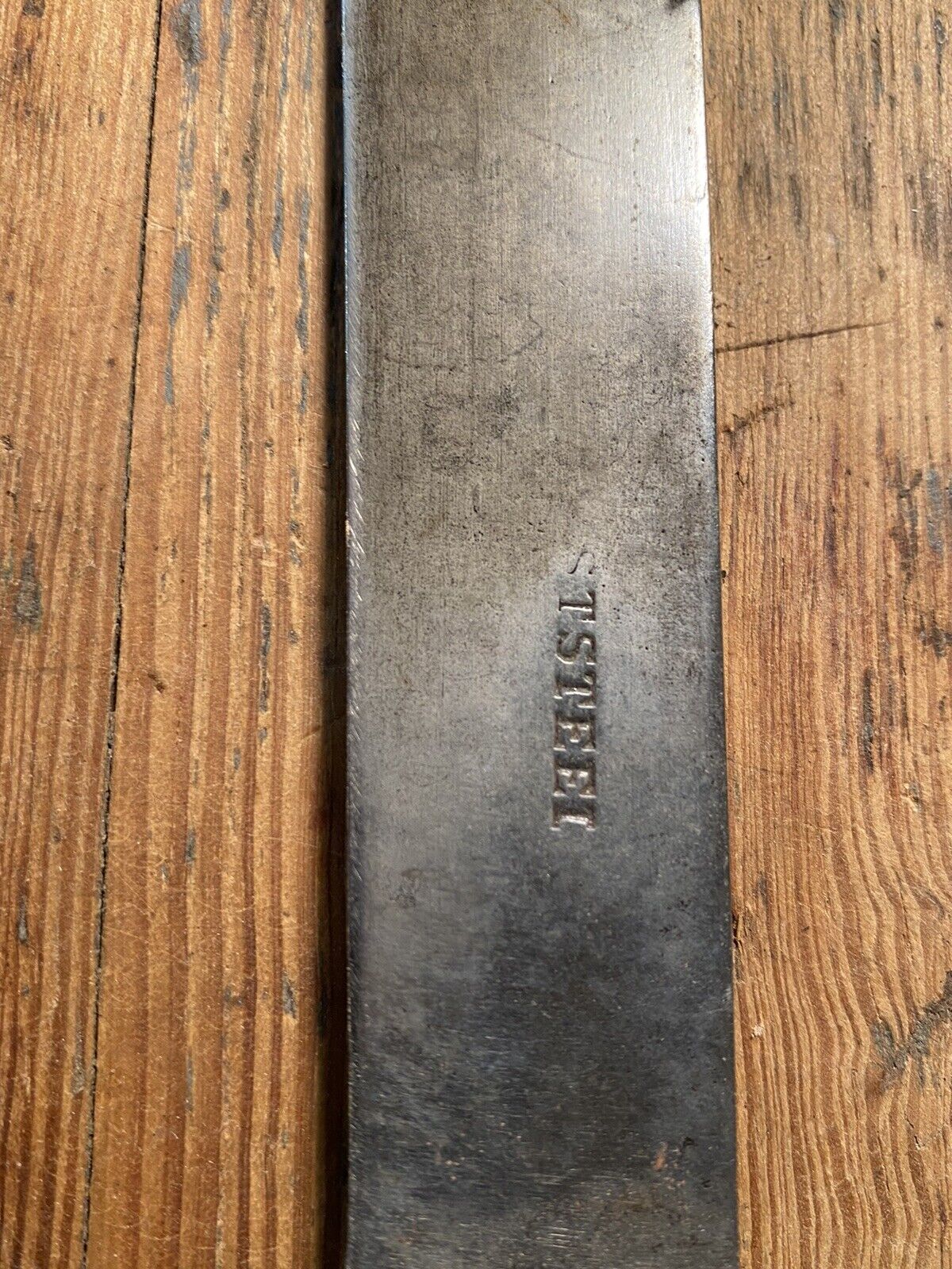 1800’s Brass Star Rivet Kitchen Knife Wood Handle