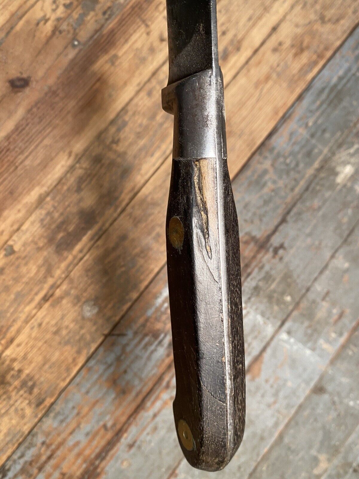 1800’s Brass Star Rivet Kitchen Knife Wood Handle